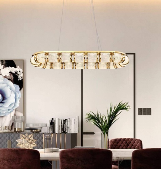 Люстра подвесная, медная Elytrix, металл, 120*40 см, 10 см, LED