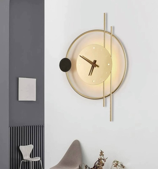 Настенный светильник, Бра, GABRIEL 57*57, песочное золото, черный, металл, LED.