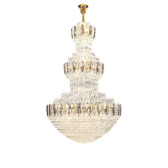 Люстра подвесная, золото, кристалл, PATTION 60*80 металл, E14.