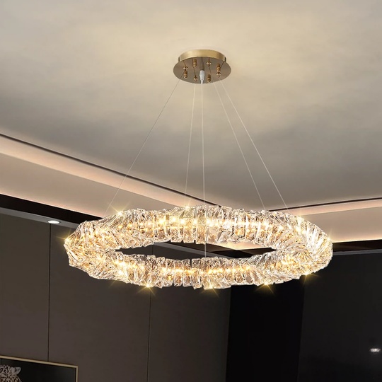 Люстра подвесная, хром, кристалл, WENDY 50*12, металл, LED.