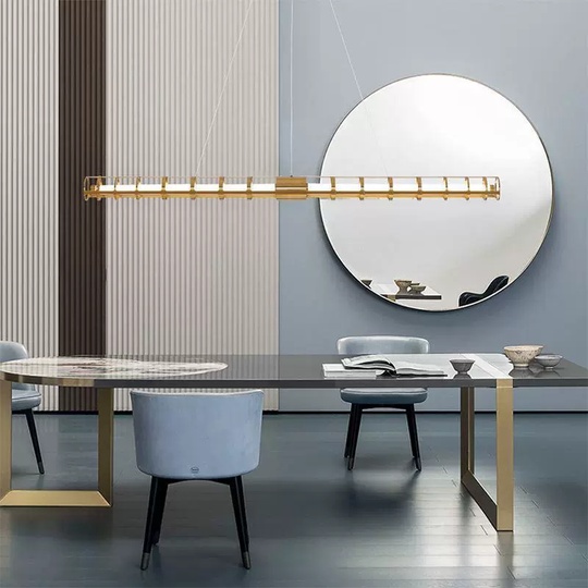 Светильник подвесной, золотой, Aeliora, металл, 200*10 см, светодиодная, LED