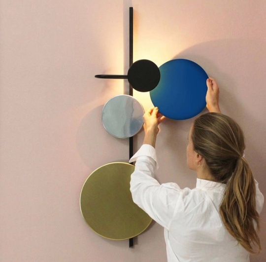 Настенный светильник, БРА HAKAN 18*55, синий, металл, LED.