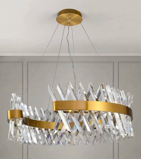 Люстра подвесная, медный, стекло, RADIANT 100*30, металл, LED.