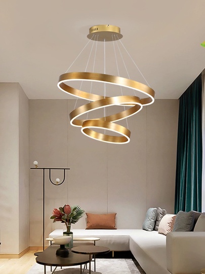 Люстра подвесная, медь, ПММА, IRON 80*100*120 металл, LED.