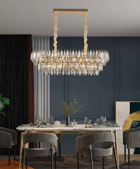 Люстра подвесная ERGE 80*30 дымчатый, стекло, металл, Е14.