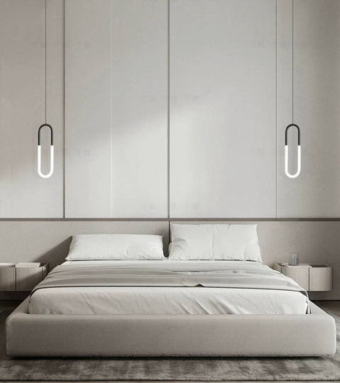 Светильник подвесной, черный, Elyfro, металл, 14*60 см, светодиодная, LED