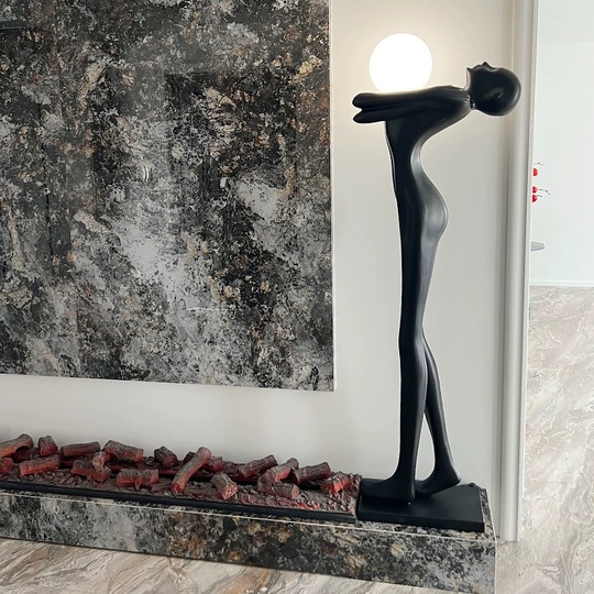 Торшер черный Eliosynth 2, 50*160 см, LED, Е27, смола со стекловолокном, 14 Вт