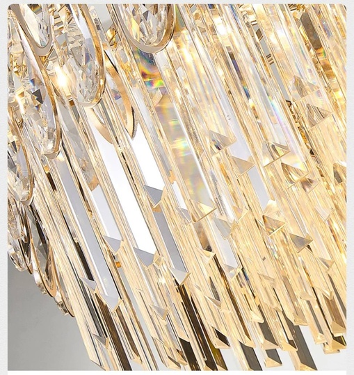 Люстра ASHU 100*28 золото, стекло, металл, Е14.