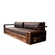 Прямой диван Brenda темный орех, кожа, 230*85*75 см