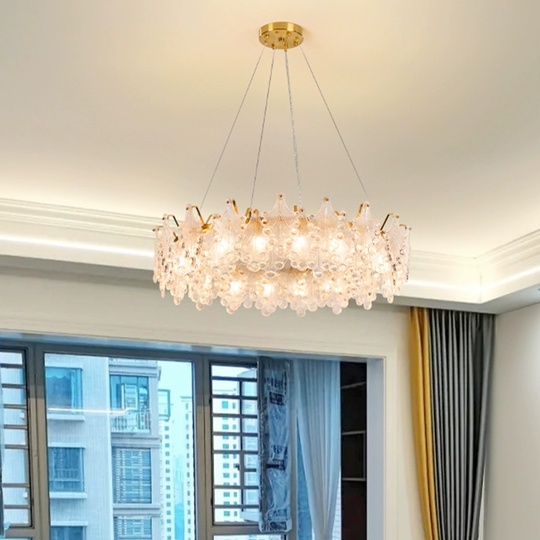 Люстра подвесная, медный, стекло, MELODY 80*24, металл, E14.