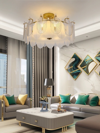 Люстра подвесная, медный, стекло, TUCKER 60*18 металл, E14.