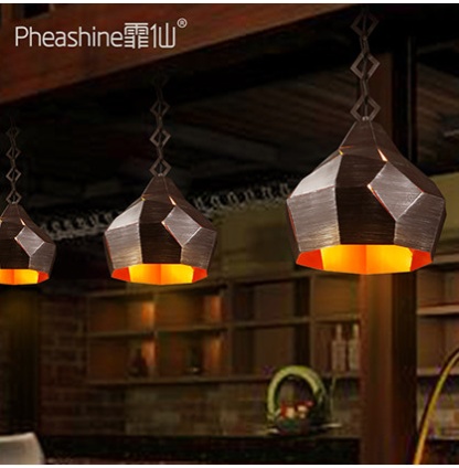 Люстра кафе с кованым железом творческие