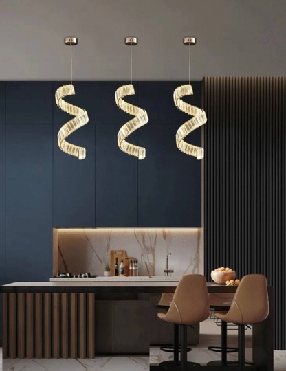 Люстра подвесная, бронза, кристалл, LUCY 25*58 металл, LED.