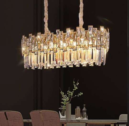 Люстра BAHAR 80*30 золото, стекло, металл, Е14.