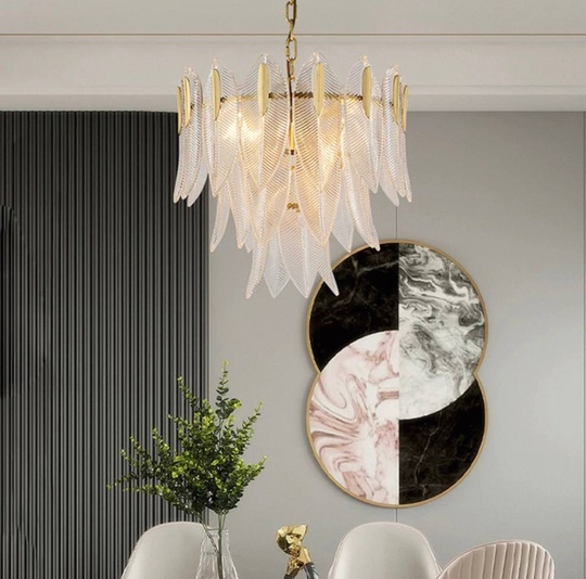 Люстра подвесная, медный, кристалл, BELLE 60*54, металл, E14.