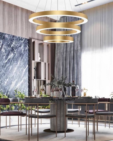 Люстра подвесная, медь, ПММА, HEZEL 80*100*120 металл, LED.