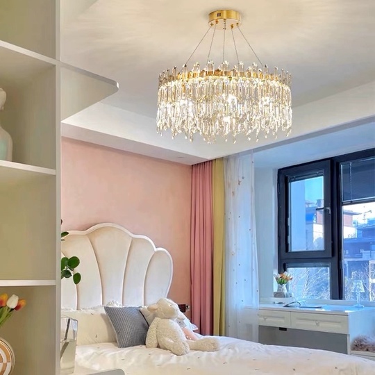 Люстра подвесная, бронза, кристалл, MELISSA 100*31 металл, E14.