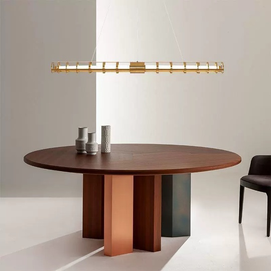 Светильник подвесной, золотой, Aeliora, металл, 120*10 см, светодиодная, LED