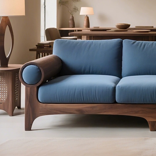 Прямой диван Gabriella темный орех, ткань, 260*85*80 см