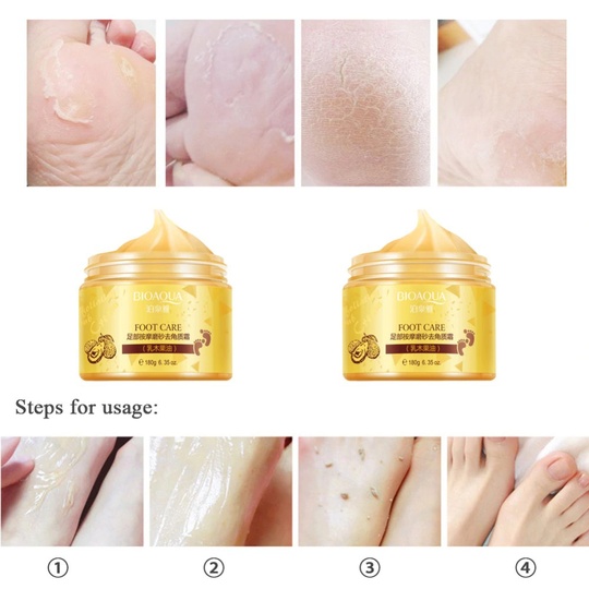 Отшелушивающий крем для ног с экстрактом авокадо и масла Ши Bioaqua