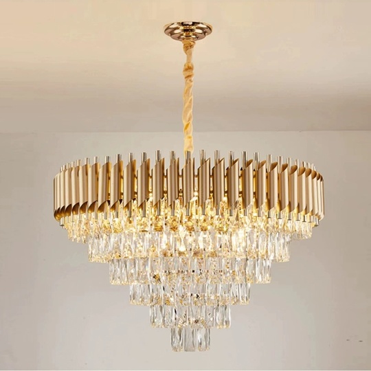 Люстра подвесная, золотой, стекло, ELEGANCE 55*38, металл, E14.