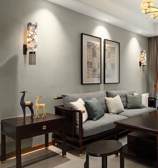 Настенный светильник EDDY, Бра 13*34, медный, мрамор, Е27.