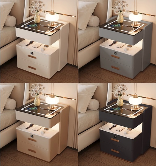 Тумба бежевая с сенсорным управлением 58×40×45 см - для дома и офиса