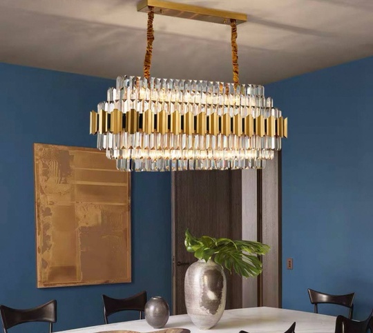 Люстра подвесная, бронза, хрусталь, NAOMI 100*40, металл, E14.