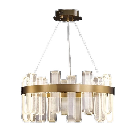 Светильник подвесной медный Evolqua, металл, трос 120 см, 60*30 см, LED