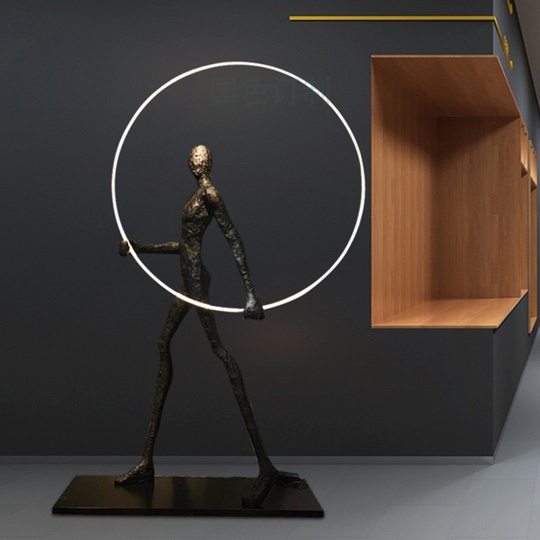 Торшер NIM GEO, черный, 98*20*151, LED, 57 Вт