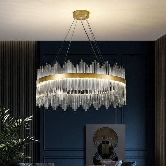 Люстра подвесная, медная, стекло, DICLE 115*26, металл, LED.