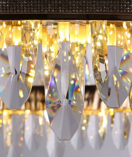 Люстра подвесная ERGEM 100*32 золото, стекло, металл, LED.