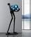 Торшер человек с синими шарами черный NIM, 80*42*180 см, LED, E27*6, смола со стекловолокном, 24 Вт