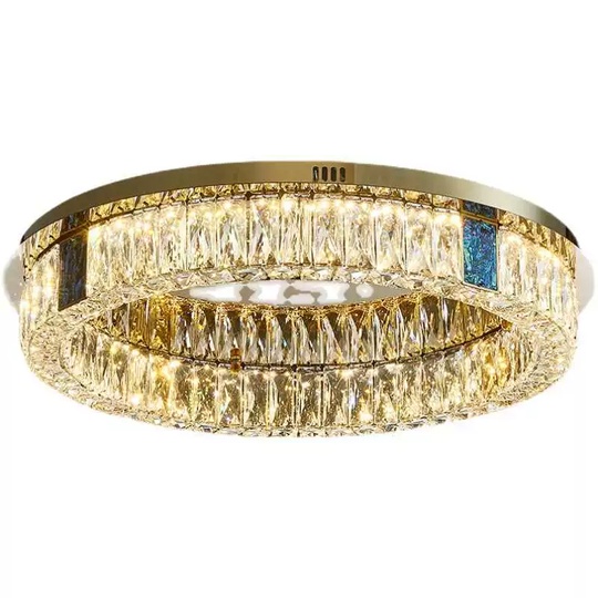 Потолочный светильник, золото, хрусталь, AMELLI 80*13 металл, LED.