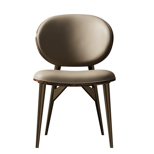 Обеденный стул молочный Mario, 49*79*60 см, кожа, в итальянском стиле