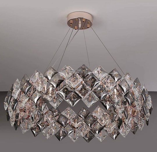 Люстра BANY 60*20 золото, стекло, металл, Е14.