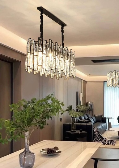 Люстра подвесная, черный, стекло, AYDOGAN 80*31, металл, E14.