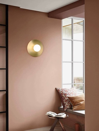 Настенный светильник EARL, Бра 25*25, медный, металл, G9.