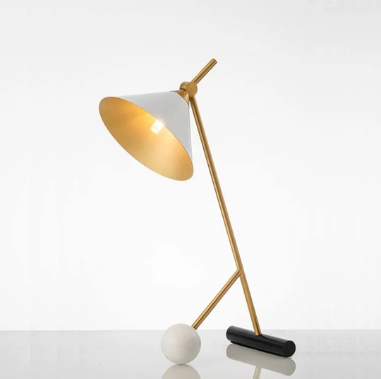 Настольная лампа FRADDY 25*53, античная бронза, мрамор, металл