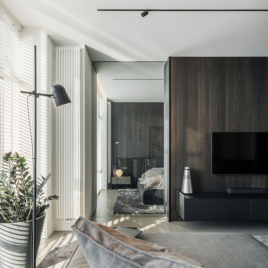 Напольный светильник черный COUNTER BALANCE, E14, 5 Вт