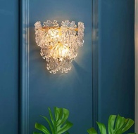 Настенный светильник, БРА ZACHARY 27*29, медный, прозрачный, стекло, металл, Е14.