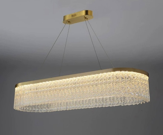 Люстра подвесная BURCAK 80*24 бронза, стекло, металл, LED.