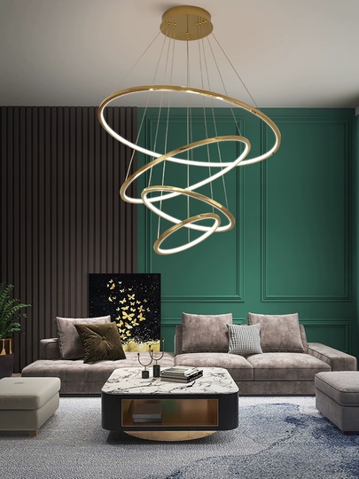 Люстра подвесная, медь, ПММА, OTTO 30*40*60*80 металл, LED.