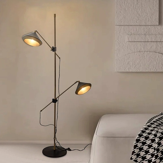 Напольный торшер, медь, ESTER 93*163, светодиодный, G9, металл