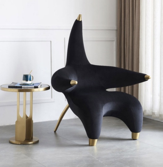 Кресло Черное. Starfish Lounge - в виде морской звезды, 1 шт., 100х100х145 см