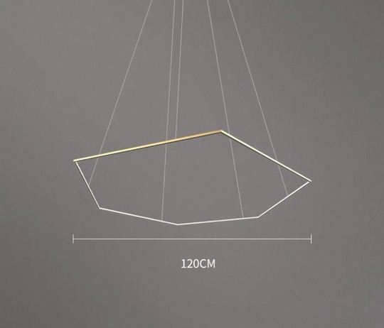 Люстра подвесная, медь, ПММА, OREO 120*120 металл, LED.