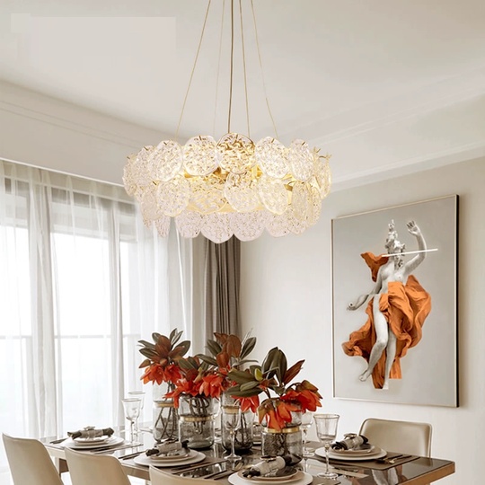 Люстра подвесная медная Ola, металл, трос 100 см, 45*35 см, Е14