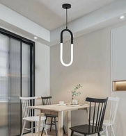 Светильник подвесной, черный, Elyfro, металл, 14*60 см, светодиодная, LED