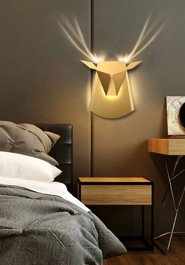 Настенный светильник, БРА GOKER 38*35, золотой, металл, LED.