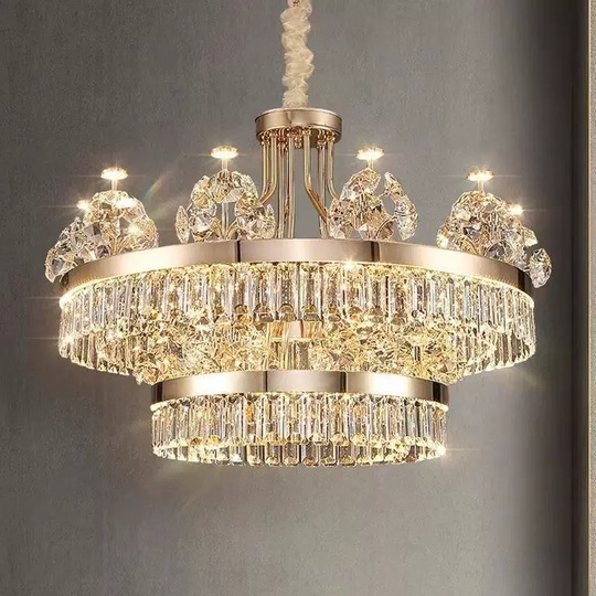 Подвесной светильник SULEYMAN 100*57, золотой, кристалл, металл,  LED.